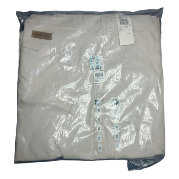Vintage Cabela's Pants Lakeside Casual Flat Front Khaki 52x32 New Factory Sealed - Picture 1 of 7